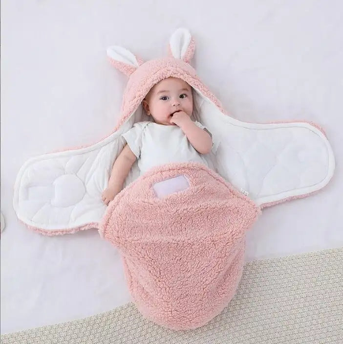 Super Soft Baby Sleeping Bag Fleece Wearable Swaddle Blanket