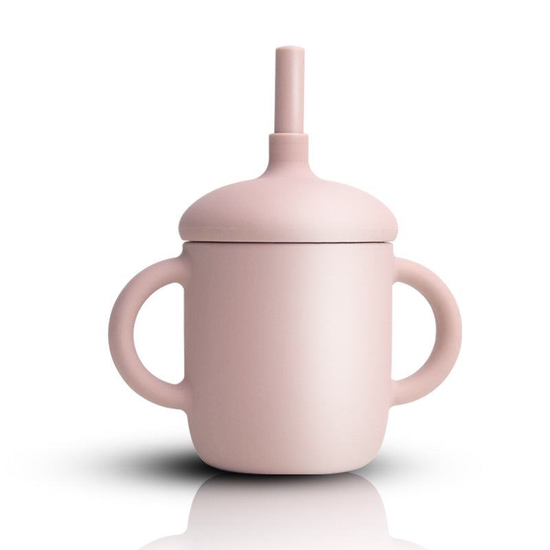 Baby Feeding Straw Cup Silicone Sippy Leak-Proof Bottle