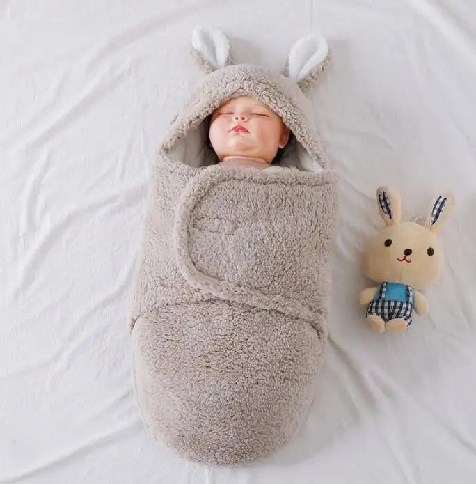 Super Soft Baby Sleeping Bag Fleece Wearable Swaddle Blanket