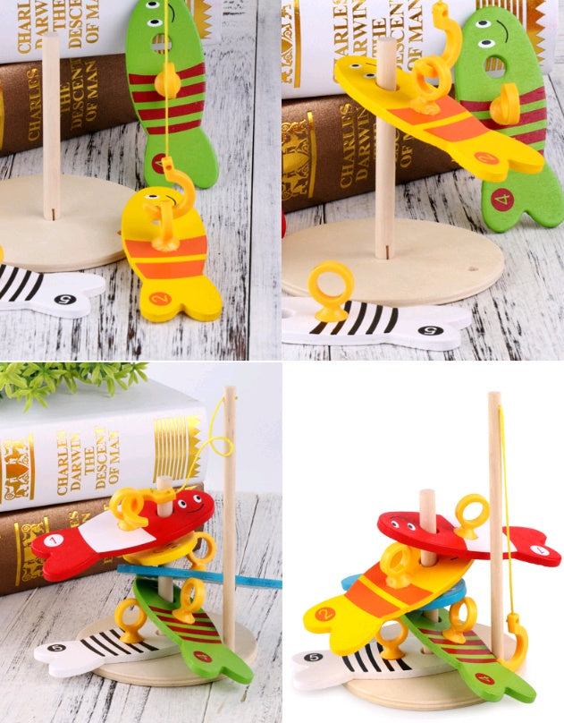 Wooden Educational Fishing Toy Early Childhood Learning Game