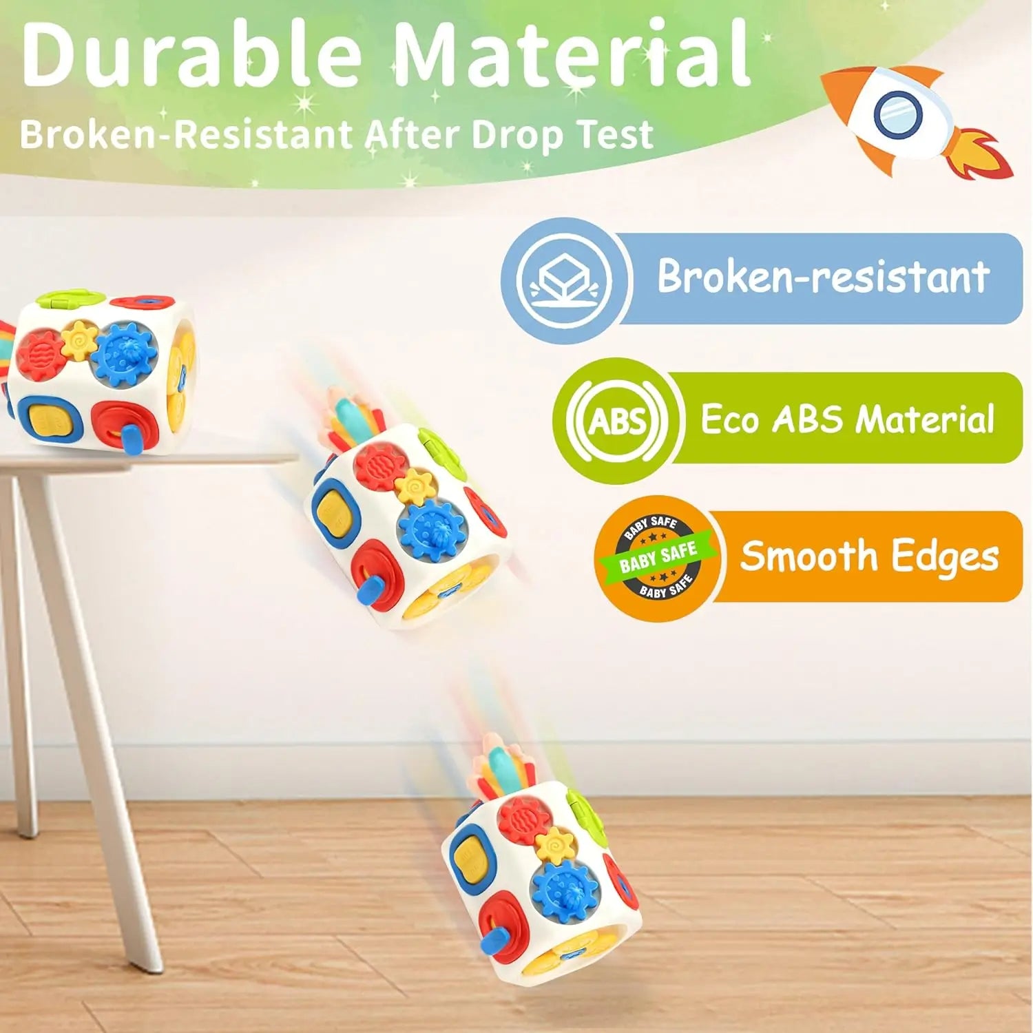 9-in-1 Montessori Busy Cube Sensory Learning Toy For Toddlers
