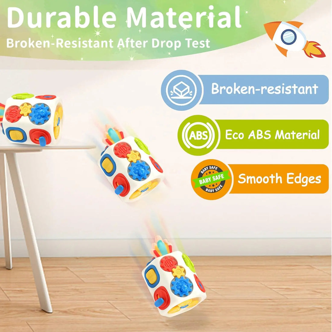 9-in-1 Montessori Busy Cube Sensory Learning Toy For Toddlers