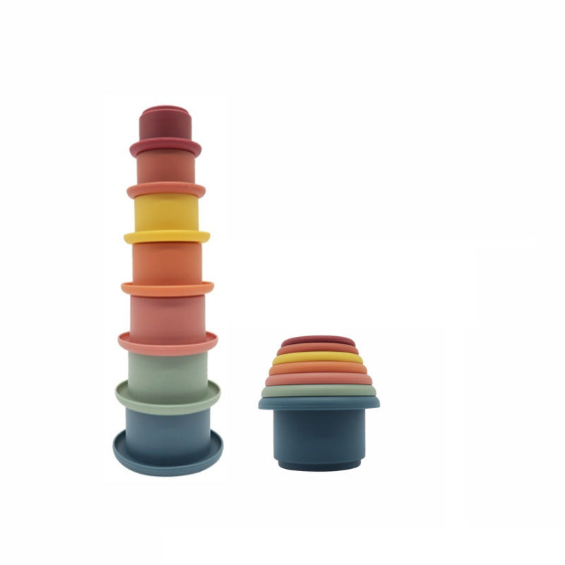 Baby Silicone Stacking Cups Interactive Educational Toy