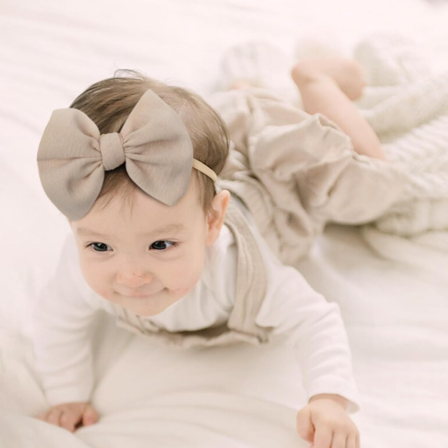 Soft Nylon Baby Headbands With Bow Hair Accessories