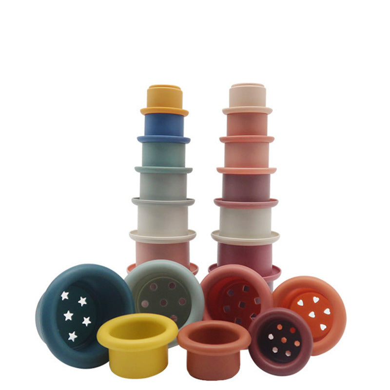 Baby Silicone Stacking Cups Interactive Educational Toy