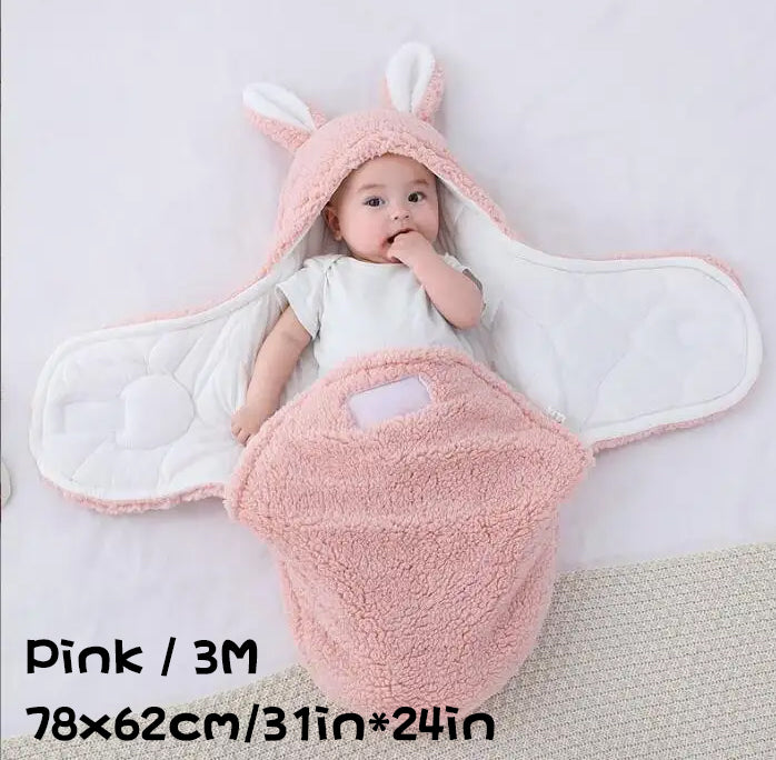 Super Soft Baby Sleeping Bag Fleece Wearable Swaddle Blanket