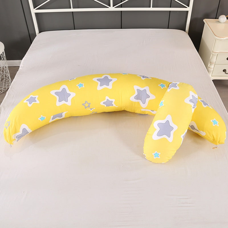 Moon-Shaped Multifunctional Maternity Pillow Nursing And Lumbar Cushion