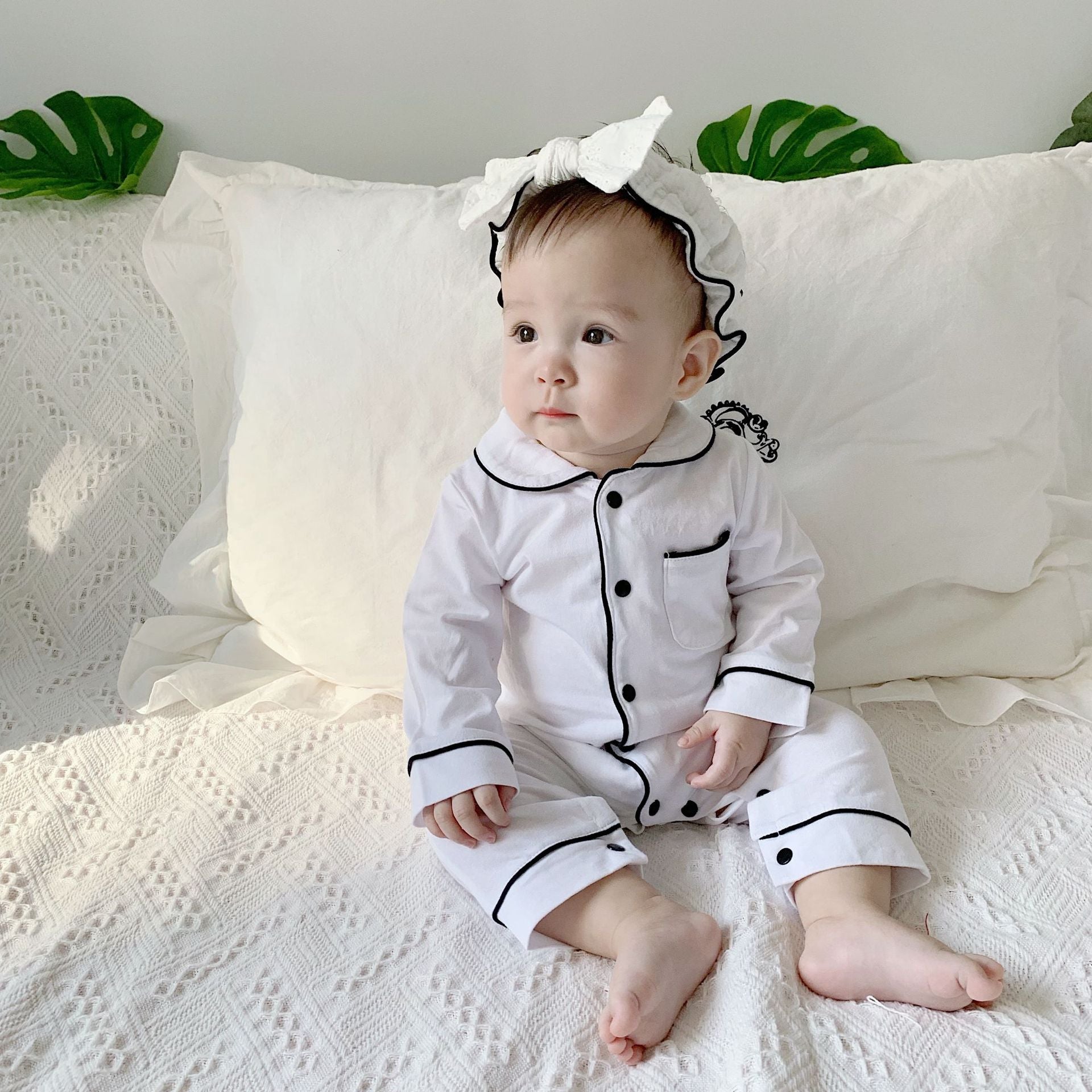 Baby Solid Color Onesies Pajamas