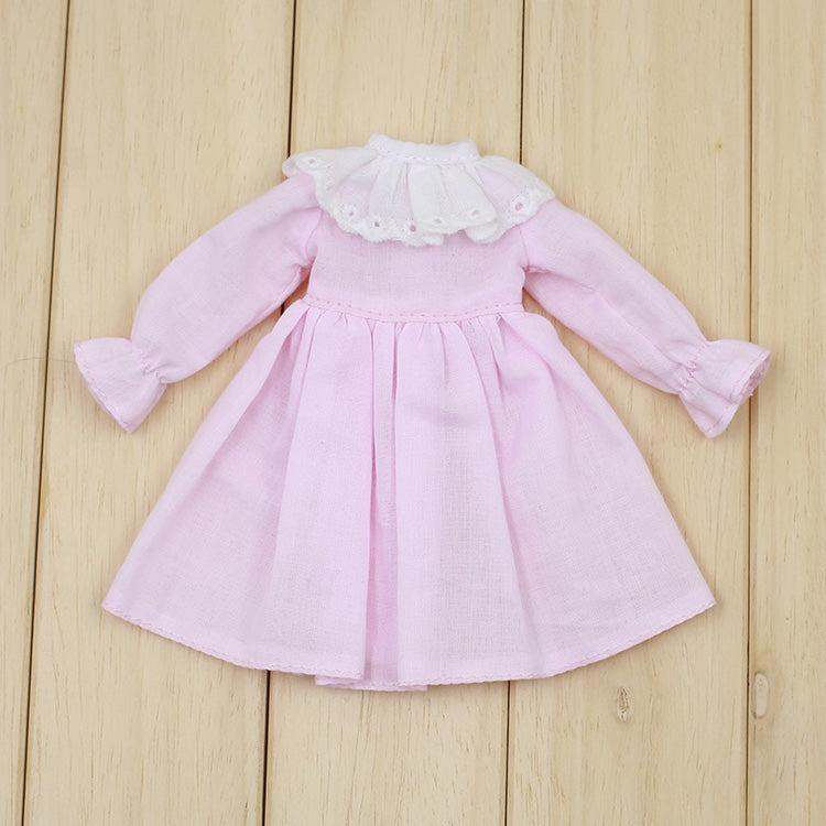 Baby Girl Yellow Long Sleeve Lace Collar Dress