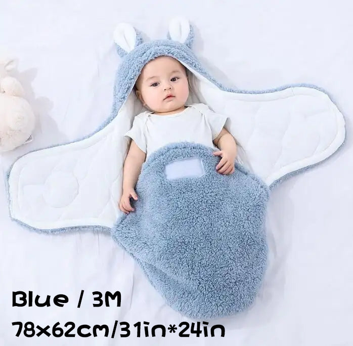 Super Soft Baby Sleeping Bag Fleece Wearable Swaddle Blanket