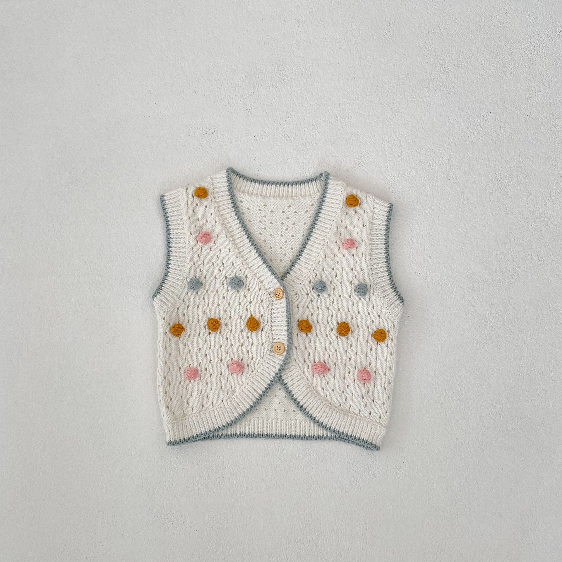 Baby Cotton Sweater Vest Cardigan