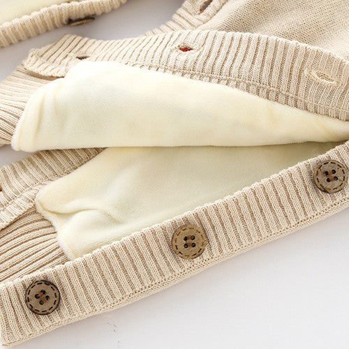 Newborn Baby Thickened Crawling Romper Harness Outfit