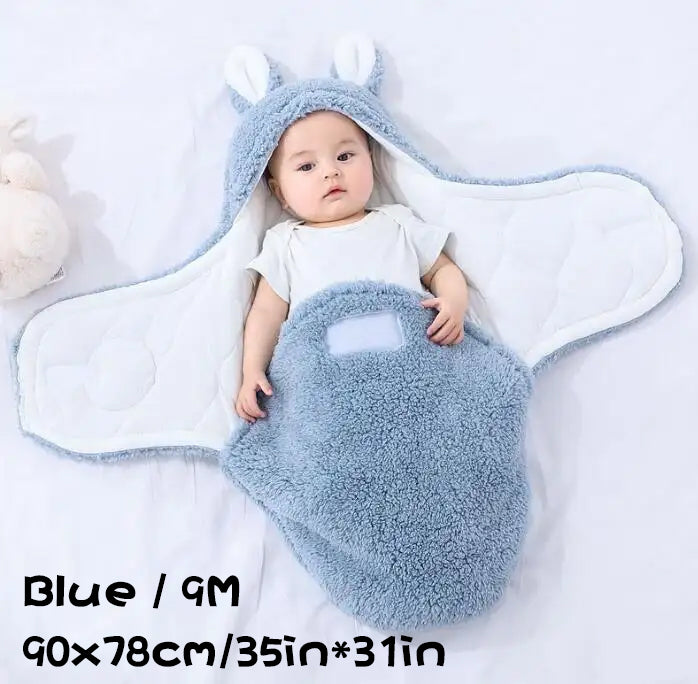 Super Soft Baby Sleeping Bag Fleece Wearable Swaddle Blanket