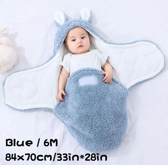 Super Soft Baby Sleeping Bag Fleece Wearable Swaddle Blanket