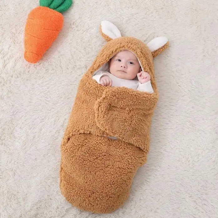 Super Soft Baby Sleeping Bag Fleece Wearable Swaddle Blanket
