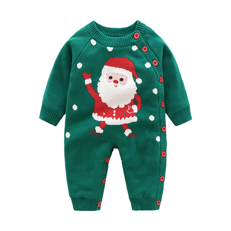 Newborn Baby Thickened Crawling Romper Harness Outfit
