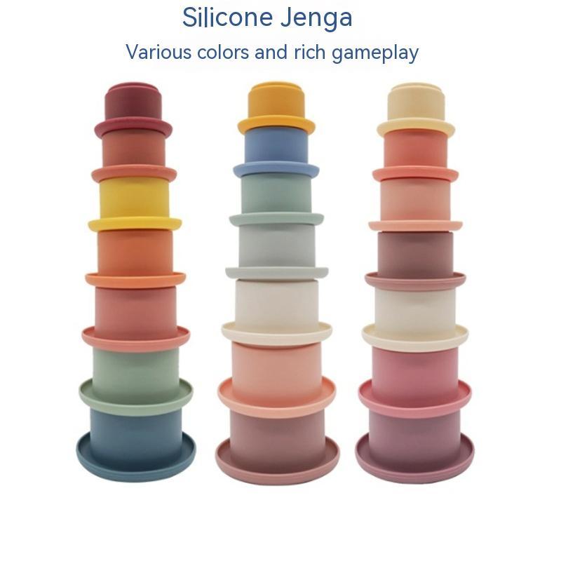 Baby Silicone Stacking Cups Interactive Educational Toy