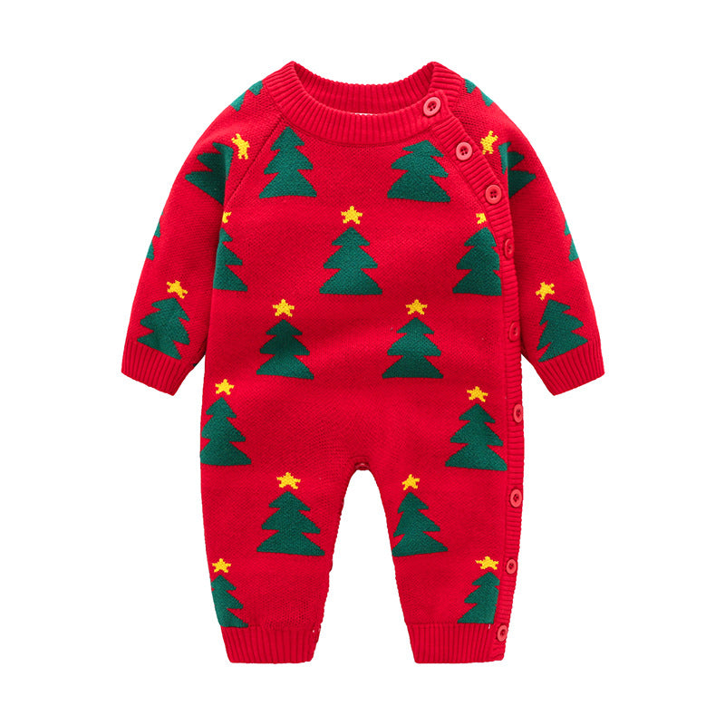 Newborn Baby Thickened Crawling Romper Harness Outfit