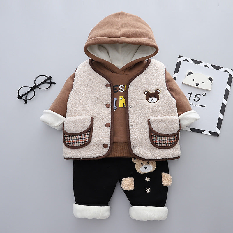Baby Plus Velvet Warm Outfit for Kids