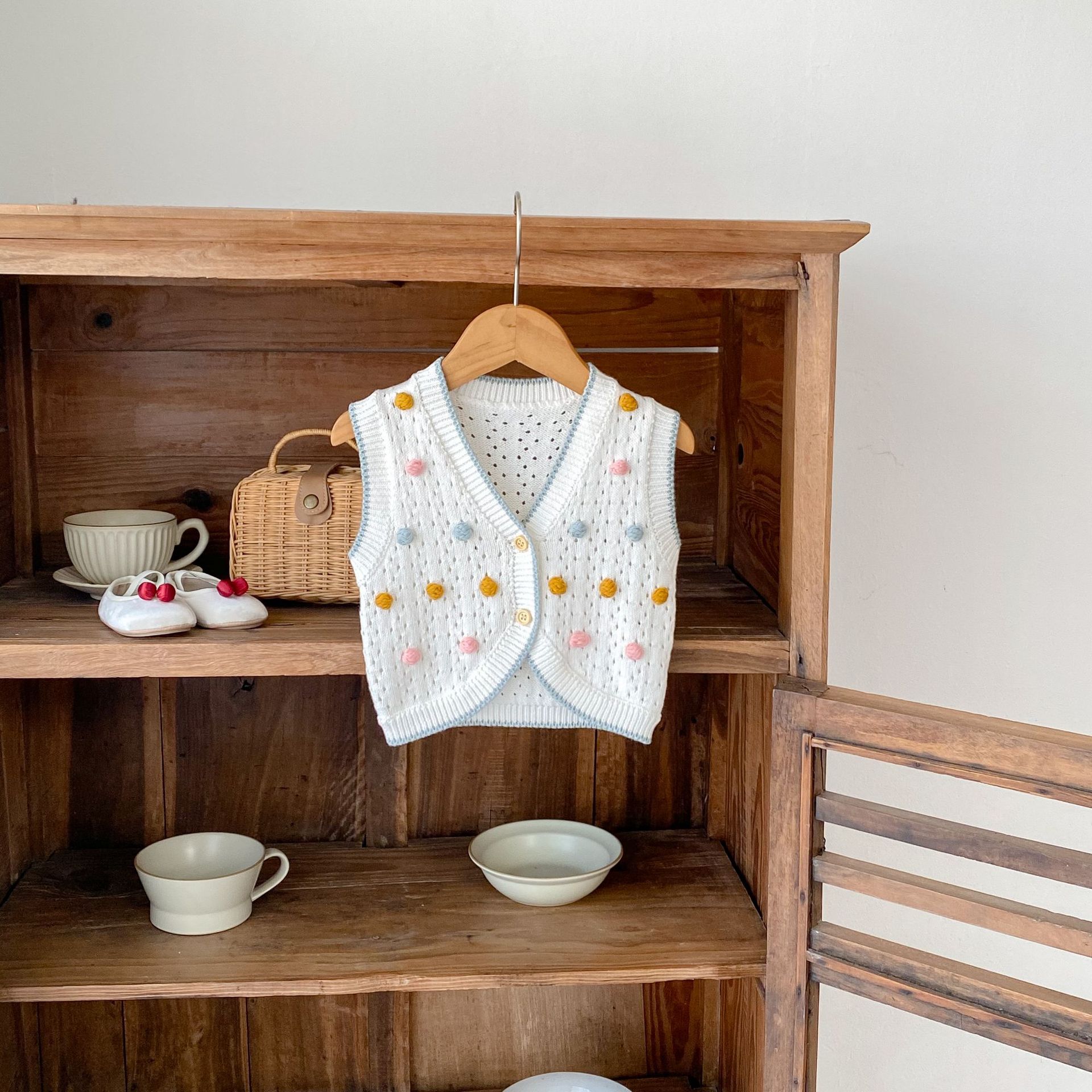 Baby Cotton Sweater Vest Cardigan