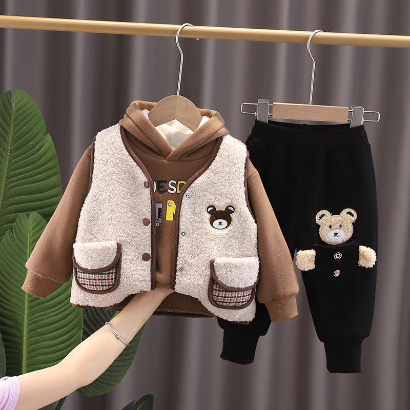 Baby Plus Velvet Warm Outfit for Kids
