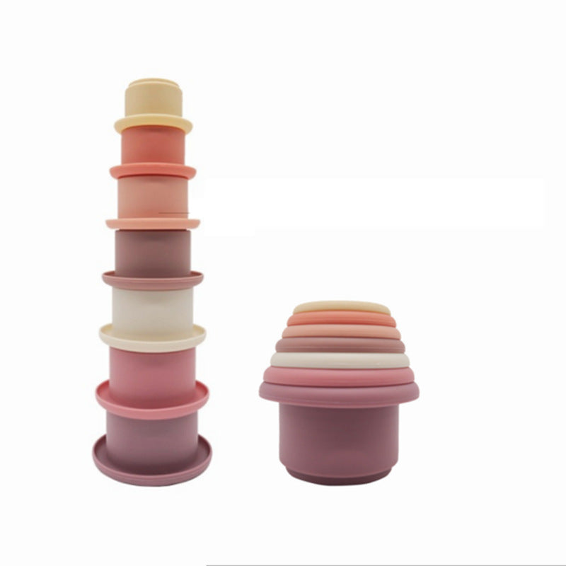 Baby Silicone Stacking Cups Interactive Educational Toy