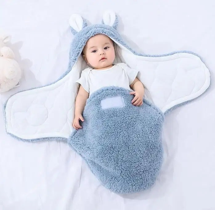 Super Soft Baby Sleeping Bag Fleece Wearable Swaddle Blanket