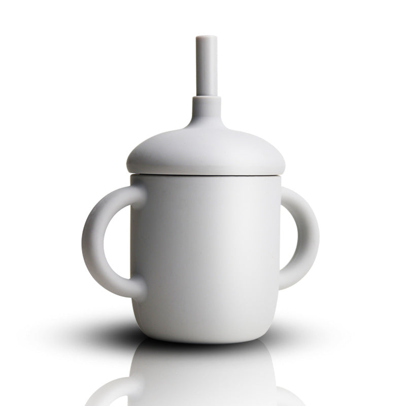 Baby Feeding Straw Cup Silicone Sippy Leak-Proof Bottle